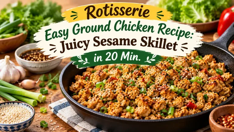 Ground Chicken Recipe – Easy, Juicy & Ready in 20 Minutes